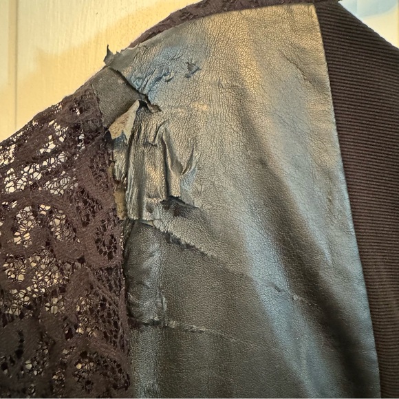 ✨asos curve black leather and lace 3/4 sleeve dress✨ - Picture 6 of 10